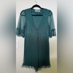 ASOS Teal Sheer Romper
